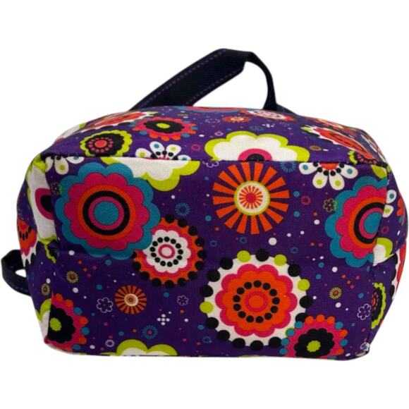 Igloo Floral Lunch Tote Bag Purple Insulated Zip Top Cooler Travel Carry Case - Picture 6 of 12